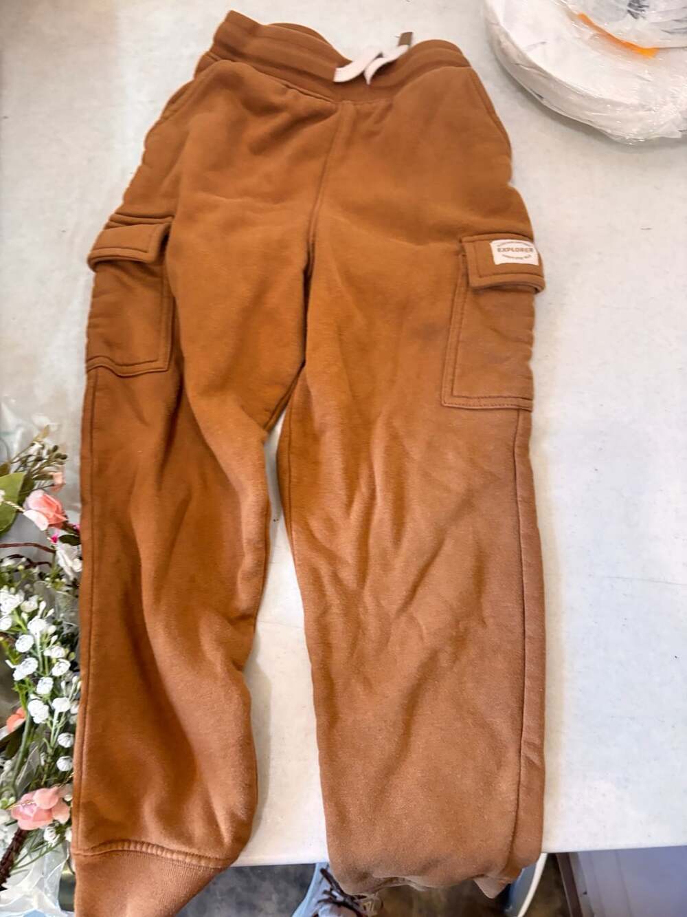 365 Kids from Garanimals Cargo Sweatpants Brown Size 7